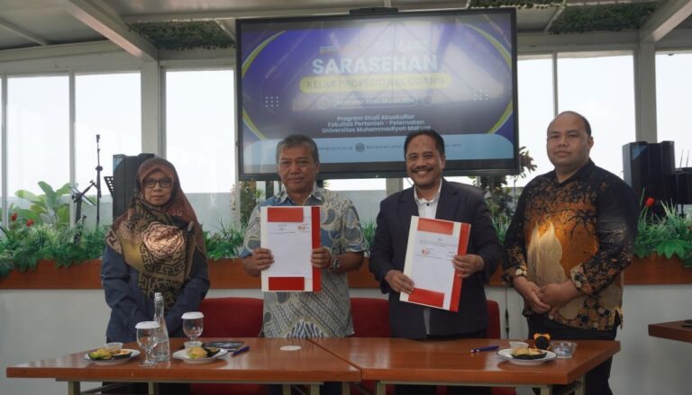 Tingkatkan Mutu, Prodi Akuakultur UMM-PT Aqua Prima Sumber Rejeki Luwuk Teken MoU