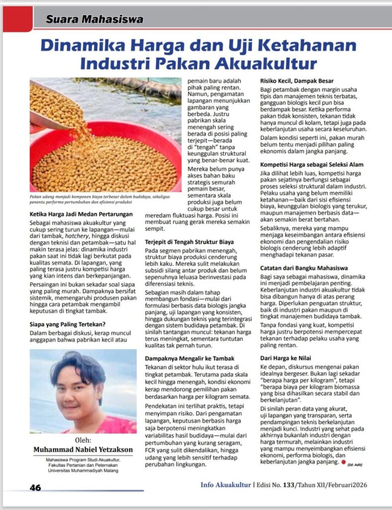 Dilema Industri Pakan: Antara Perang Harga dan Ketahanan Budidaya