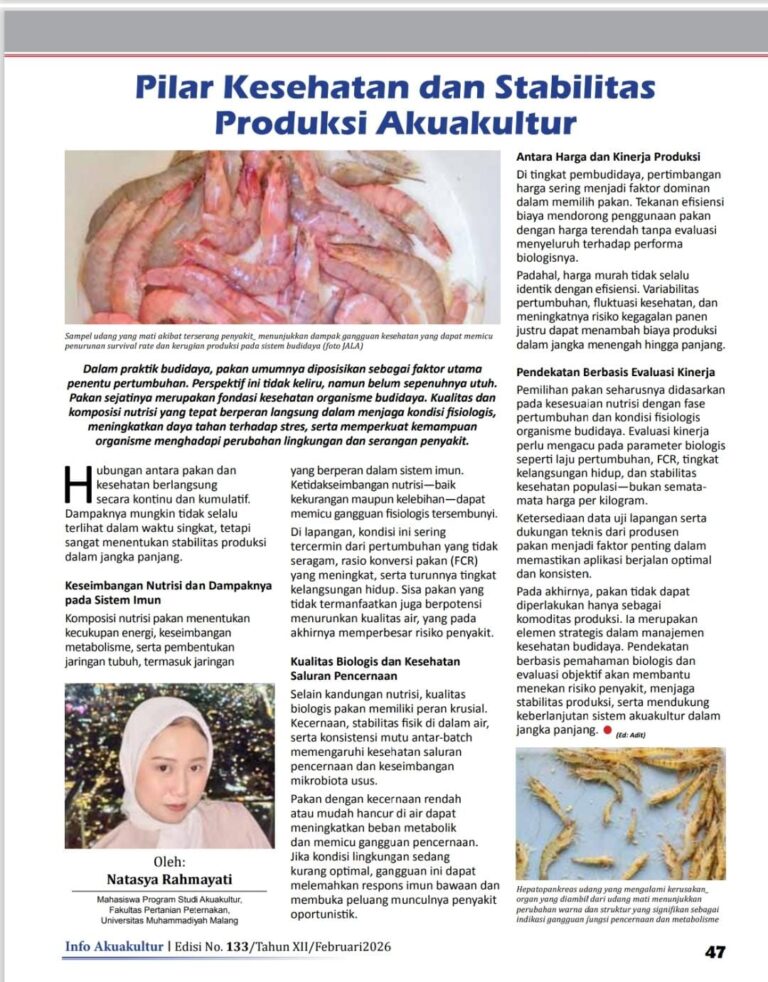 Bukan Sekadar Harga, Kualitas Pakan Adalah Fondasi Kesehatan dan Stabilitas Produksi Akuakultur